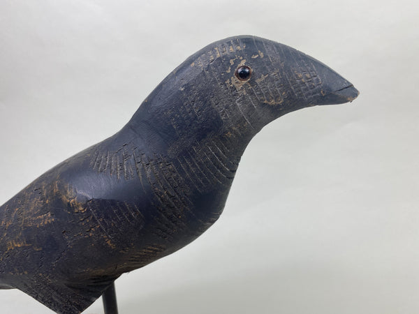 Rare Animal Trap Lathe Turned Crow (#8942)