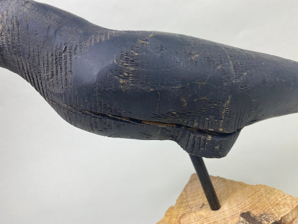 Rare Animal Trap Lathe Turned Crow (#8942)