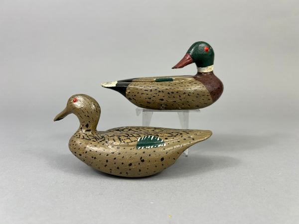 Pair of Miniature Mallards by Unknown Carver (#4840)