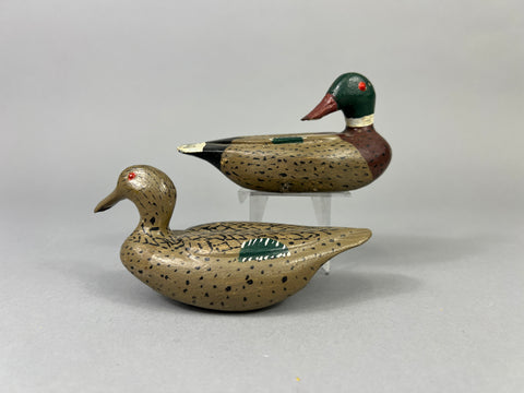 Pair of Miniature Mallards by Unknown Carver (#4840)