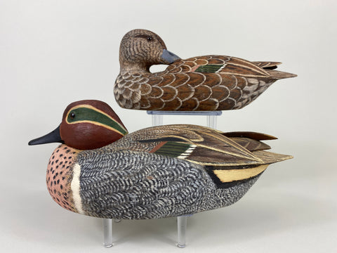 Stan Bennett Pair of Green-Wing Teal (#9294)
