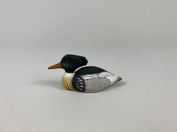 Chris Weaver Mini Carved Red-Breasted Merganser Drake (#9307B)