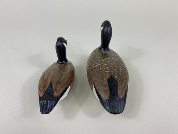 2 Miniature Canada Geese by Bill Ellena (#9316B)