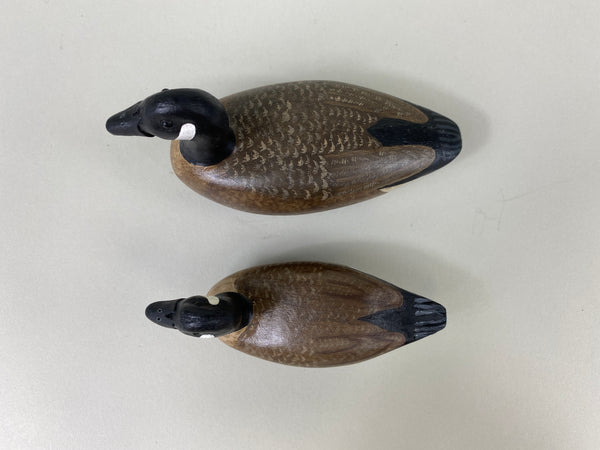 2 Miniature Canada Geese by Bill Ellena (#9316B)