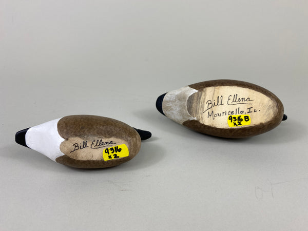 2 Miniature Canada Geese by Bill Ellena (#9316B)
