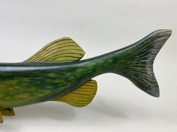 Unknown Hand Carved Northern Pike Wall Hanging (#9346)