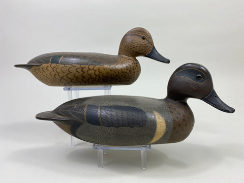 Pair of Virgil Lashbrook Green-Wing Teal (#9353)