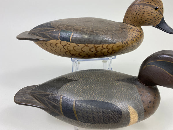 Pair of Virgil Lashbrook Green-Wing Teal (#9353)