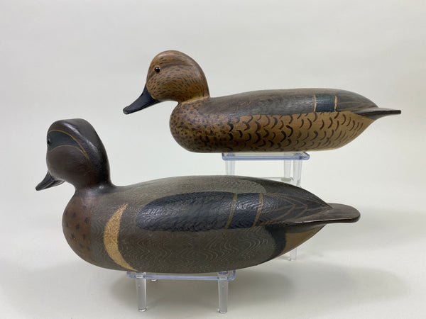 Pair of Virgil Lashbrook Green-Wing Teal (#9353)