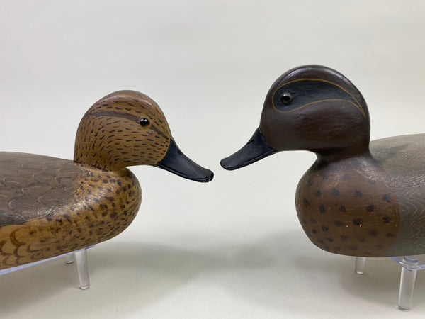 Pair of Virgil Lashbrook Green-Wing Teal (#9353)