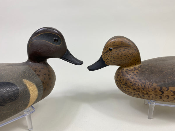 Pair of Virgil Lashbrook Green-Wing Teal (#9353)
