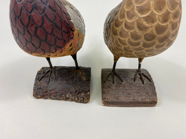 Pair of Third Size Standing Pheasants (#9629)