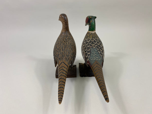 Pair of Third Size Standing Pheasants (#9629)