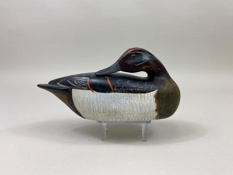 Randy Mayer Preening Green Wing Teal Drake, Perdew Style (#9844)