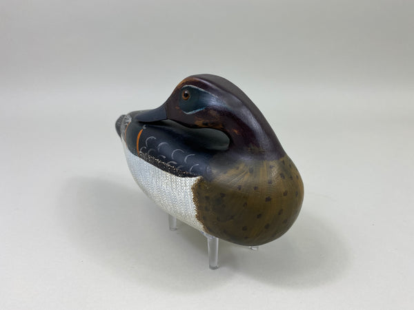 Randy Mayer Preening Green Wing Teal Drake, Perdew Style (#9844)