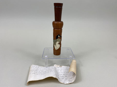 Jack Rinehart Carved Goose Call with Original typed/signed paperwork (#B28)