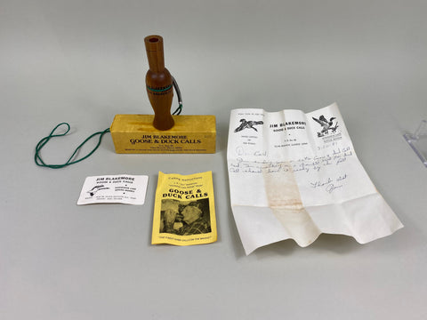 Jim Blakemore Duck Call in Box WIth Letter & Paperwork (#B41)