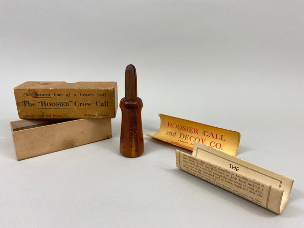 The "HOOSIER" Crow Call with Original Box and Paperwork (#B52)