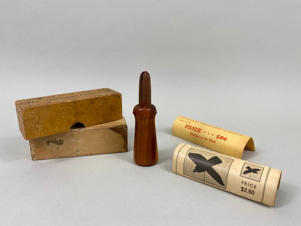 The "HOOSIER" Crow Call with Original Box and Paperwork (#B52)