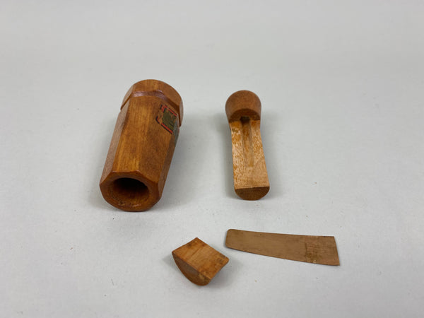 Oscar Quam Hexagon Wooden Duck Call with Worn Label (#BB15)