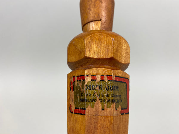 Oscar Quam Hexagon Wooden Duck Call with Worn Label (#BB15)