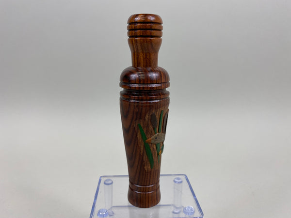 Earl Fox Hand Carved Duck Call with Mallards (#BB18)