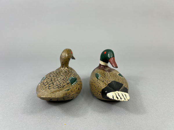 Pair of Miniature Mallards by Unknown Carver (#4840)