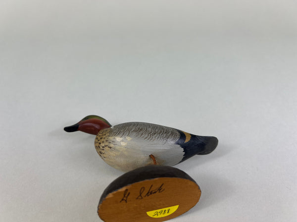 George Strunk Miniature Standing Green Wing Teal (#2988)
