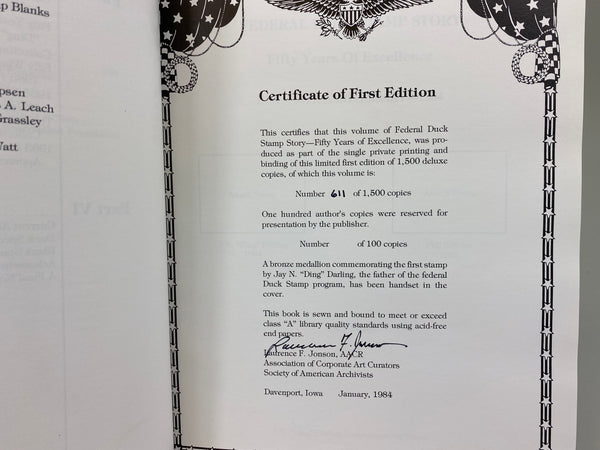 Federal Duck Stamp Story 50 Years of Excellence 1934-1984, 50th Anniversary