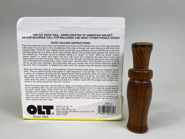 P.S. Olt Mark V Single Reed Duck Call in Original Box (#M23)