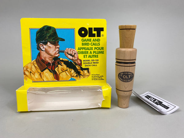 P.S. Olt Model DD-120 Double Reed Duck Call, Original Box & Paperwork (#M24)