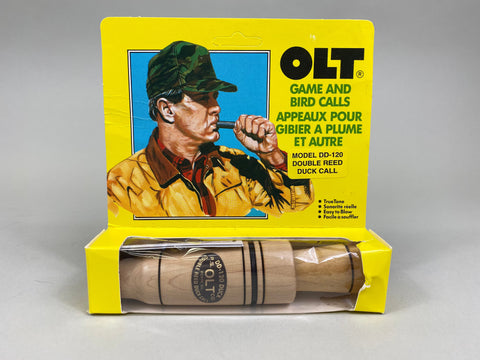 P.S. Olt Model DD-120 Double Reed Duck Call, Original Box & Paperwork (#M24)