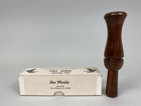 Ken Martin Olive Branch Goose Call, Original Box and Paperwork (#M28)
