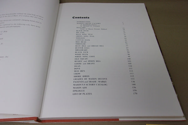 Mason Decoys a Hillcrest Publication Hard Cover Book