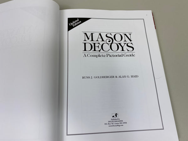 Mason Decoys A Complete Pictorial Guide- Updated Edition