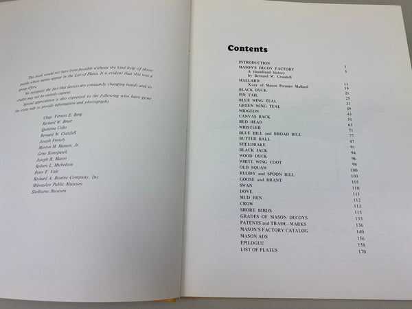 2 Books- Mason Decoys; and Factory Decoys of Mason, Stevens, Dodge, and Peterson