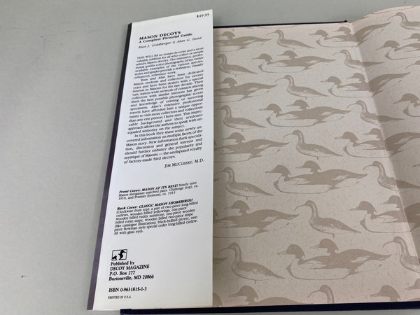 Mason Decoys A Complete Pictorial Guide- Hardcover Book