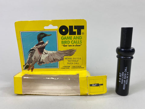 P.S. Olt Model D-2 Keyhole Duck Call, Reg. Trademark in Box (#P111)