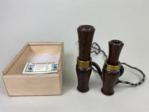 JS Custom Calls- Duck and Goose Call Set in Original Wooden Box (#P121)