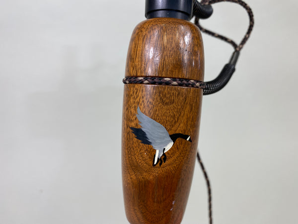 Glynn Scobey Wooden Goose Call, Landing Canada Goose on Barrel (P153)