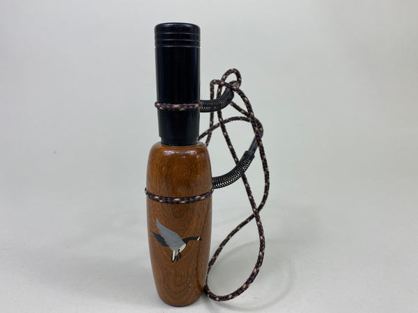 Glynn Scobey Wooden Goose Call, Landing Canada Goose on Barrel (P153)