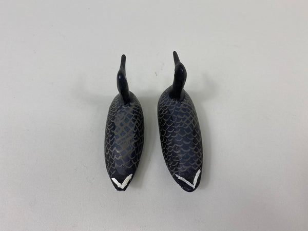 2 Huck Brown Miniature Canada Geese (#P198)
