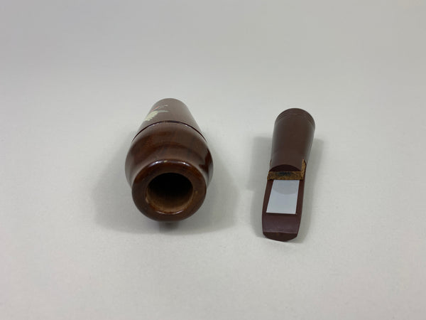 Glynn Scobey Duck Call with Painted Flying Mallard, box and paperwork (#P222)