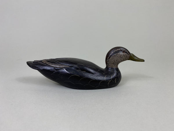 Miniature Charlie Moore Black Duck (#P43)