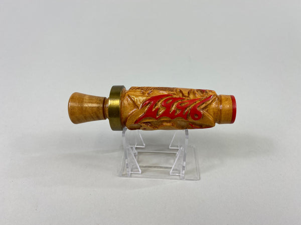 S. Sofranko Unique Carved Wood Duck Whistle (#P69)