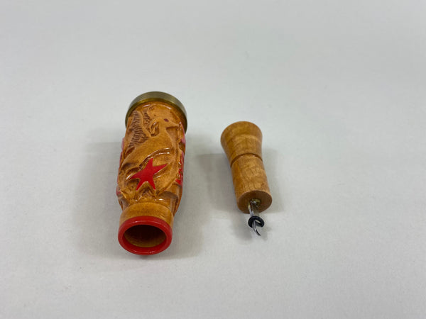 S. Sofranko Unique Carved Wood Duck Whistle (#P69)