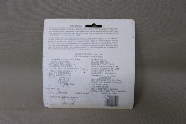 Green Head RD-51 Duck Call in Original Unopened Package (Q64)