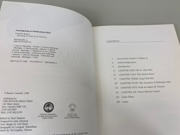 St. Clair to the St. Lawrence - Decoying