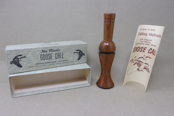 Ken Martin Goose call pre-label, in box with paperwork (#T120)