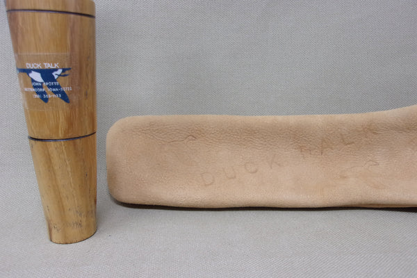 John Spotts Duck Talk Goose Call with Leather Bag (#V28)